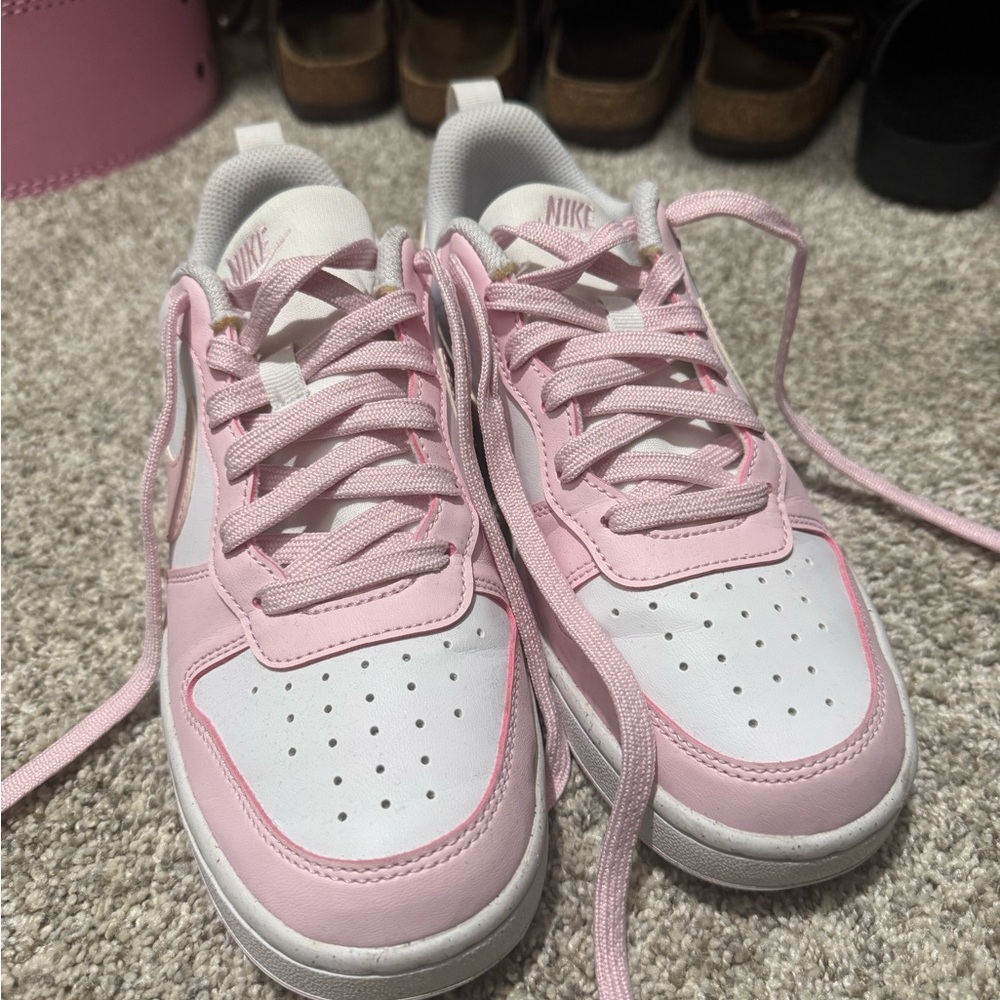 Nike Light Pink and White Dunks